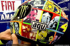 валентино росси: новый шлем для гонки